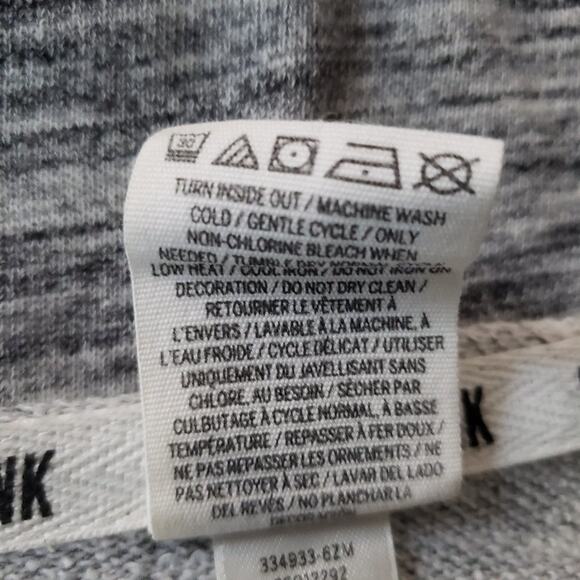 Pink Victoria Secrets Women's Scoop Neck Logo Sweat Shirt Gray XS - Picture 6 of 6